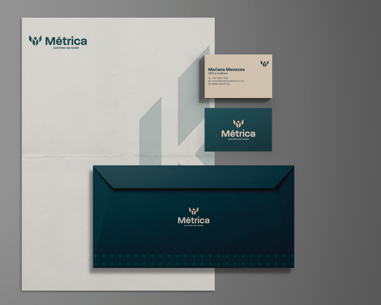 a business card and envelope with a business card