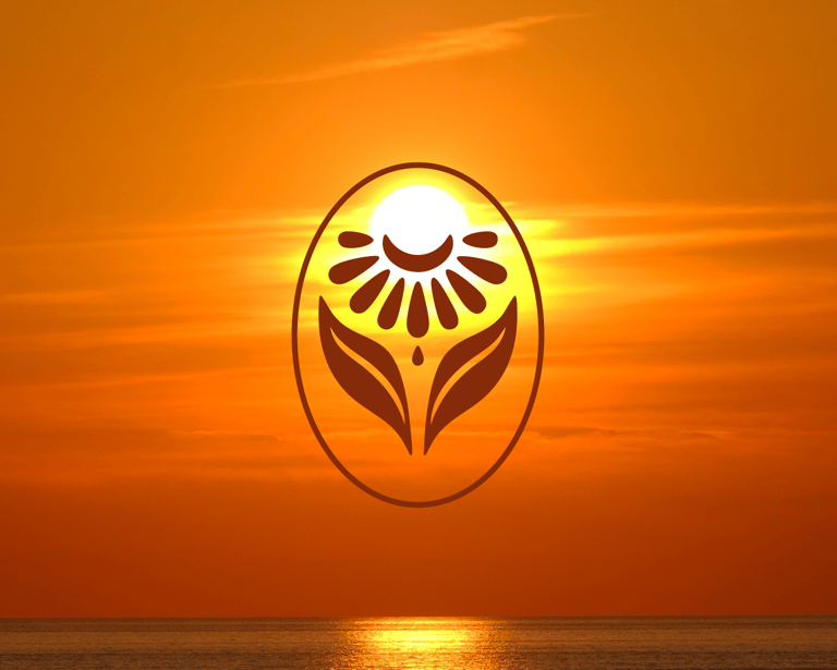 a sunset with a sun setting over the ocean