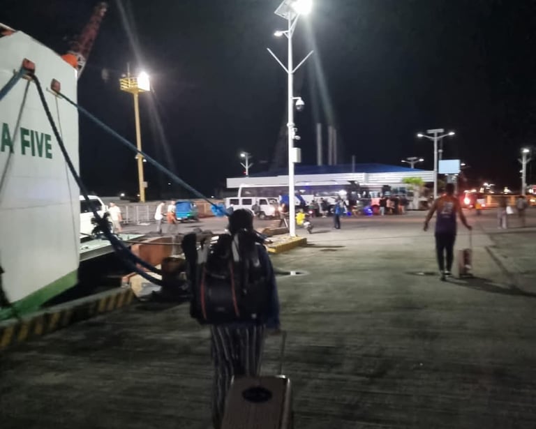 Port of HIlongos going to the bus