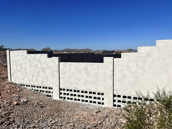 Drain Blocks in Ravine Stucco and Painted