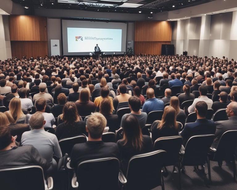 people on conference table looking at talking woman