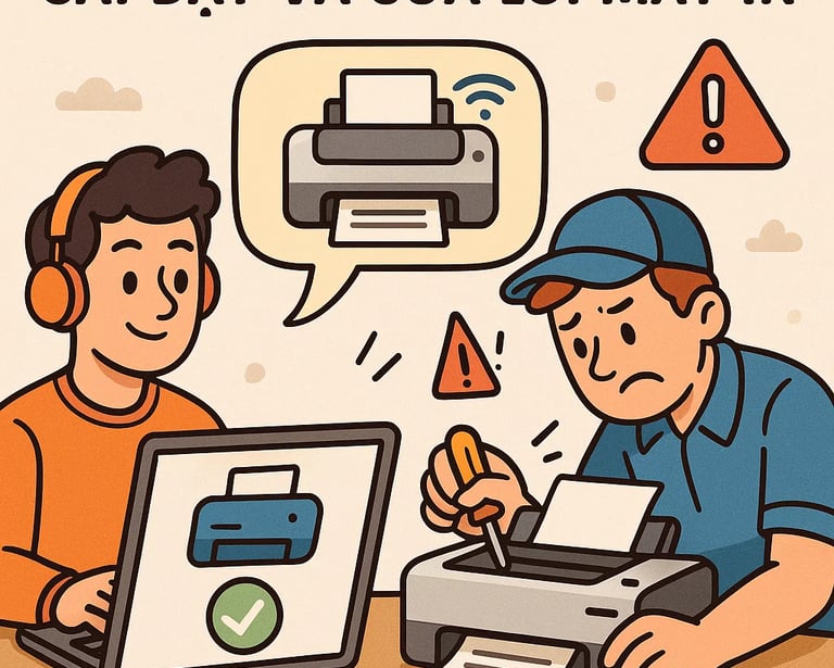 Cài đặt và sửa lỗi máy in