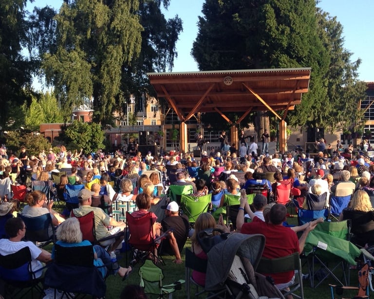 Outdoor event at Pioneer Park Pavilion, Puyallup WA