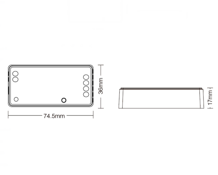 Diseño compacto de 85x45 mm y perfil de 22.5 mm para fácil ocultación.