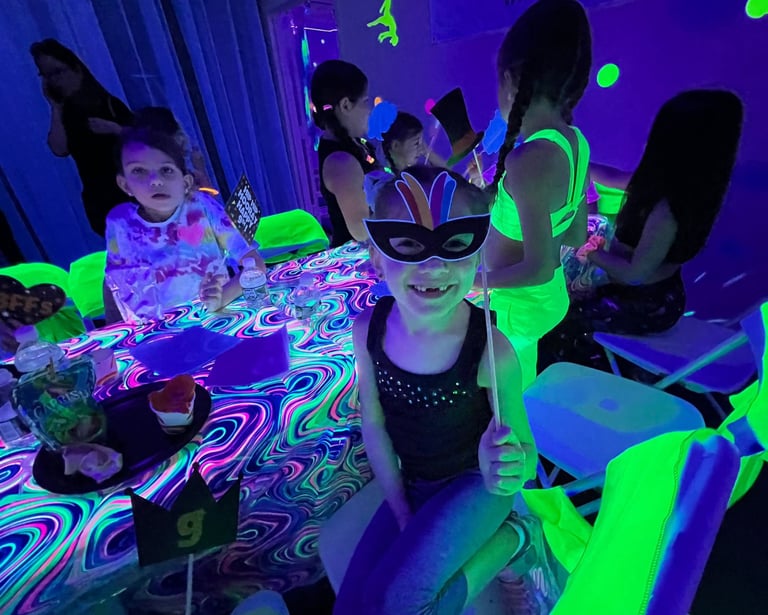 Kids aerial party glow in the dark aerial yoga 