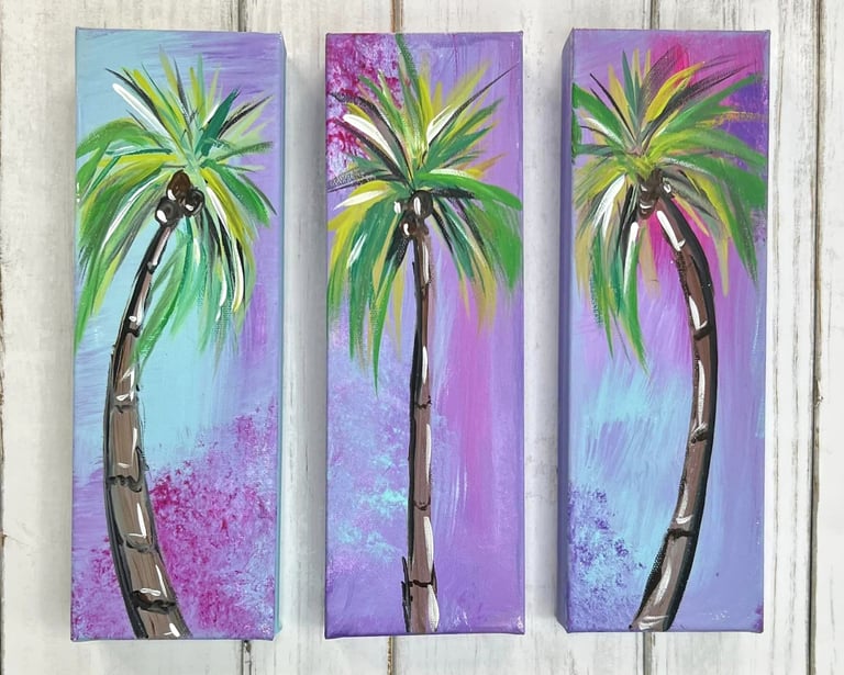 Palm tree painting party in Cozumel April 5
