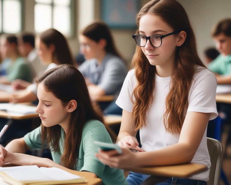 a courtyard with a fountain and buildings in the background