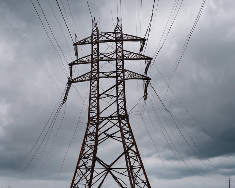 Drone equipped with thermal camera scanning electrical installations to detect overheating components