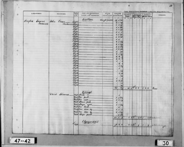 Berllan tithe records page 2