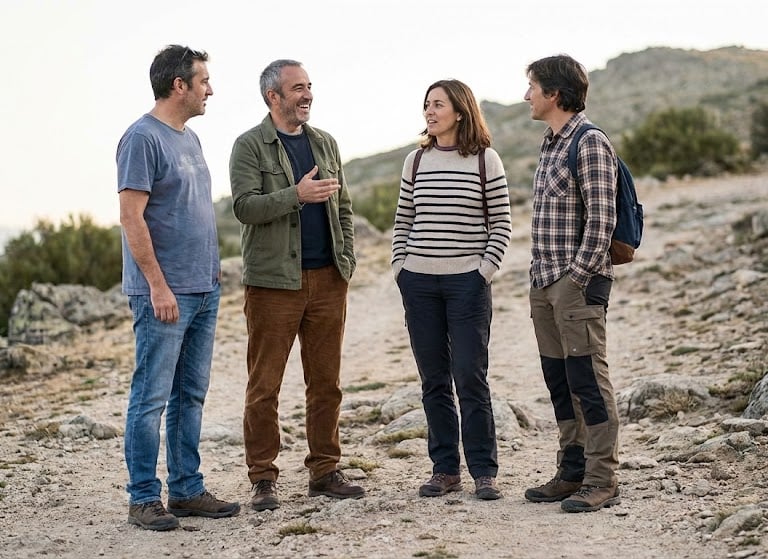 Personas compartiendo presencia y conexión en retiro EntEra