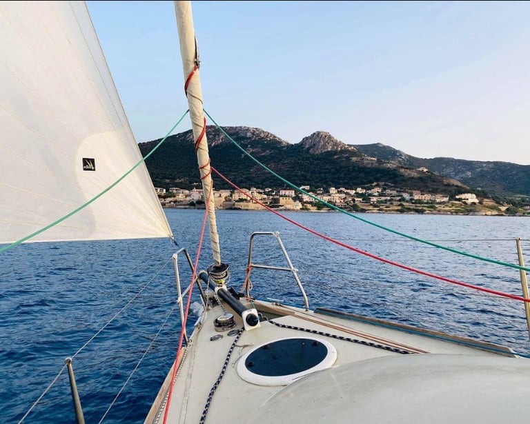 sortie en voilier dans la baie d'Algajola
