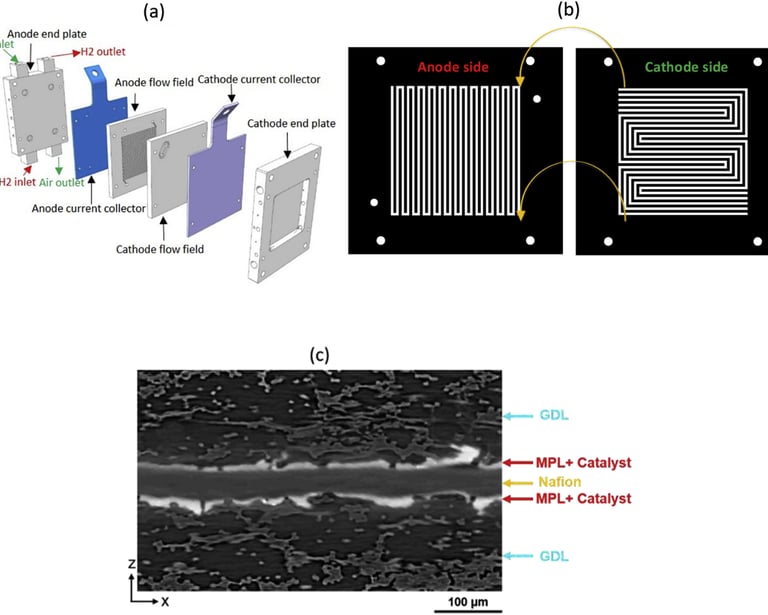 Compression on water management fuel cells
