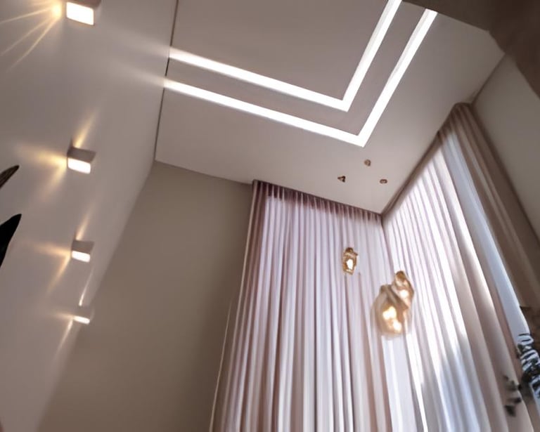 Sala com cortina