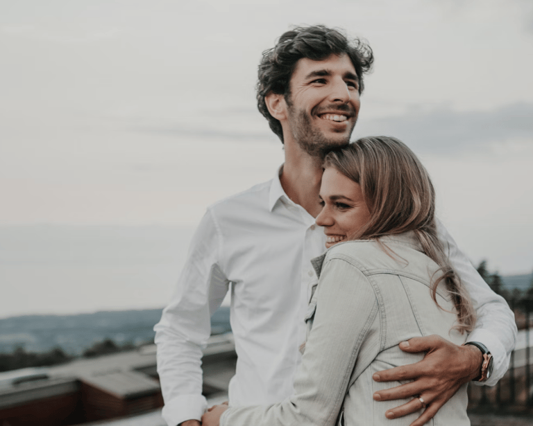 couple hugging