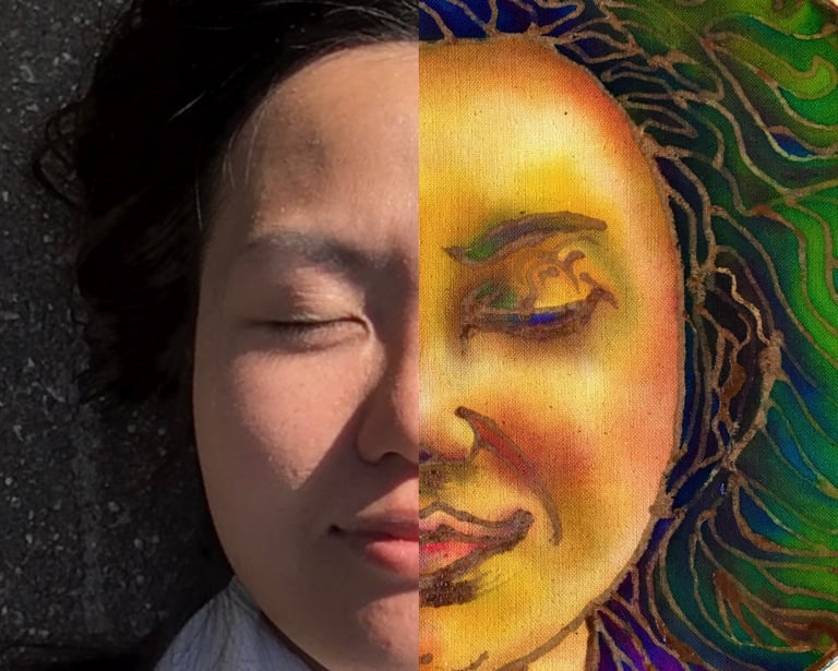 BATIK PORTRAIT, SHUENLISPIRIT, BATIK ARTIST, NETHERLANDS, SINGAPORE, BATIK PAINTINGS, BATIK ART