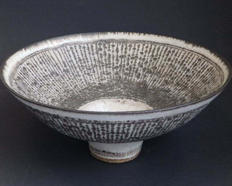 Stoneware bowl by Lucy Rie