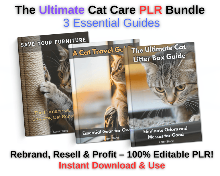 cat care plr bundle PLR Ebooks & Bundles with Full Rights