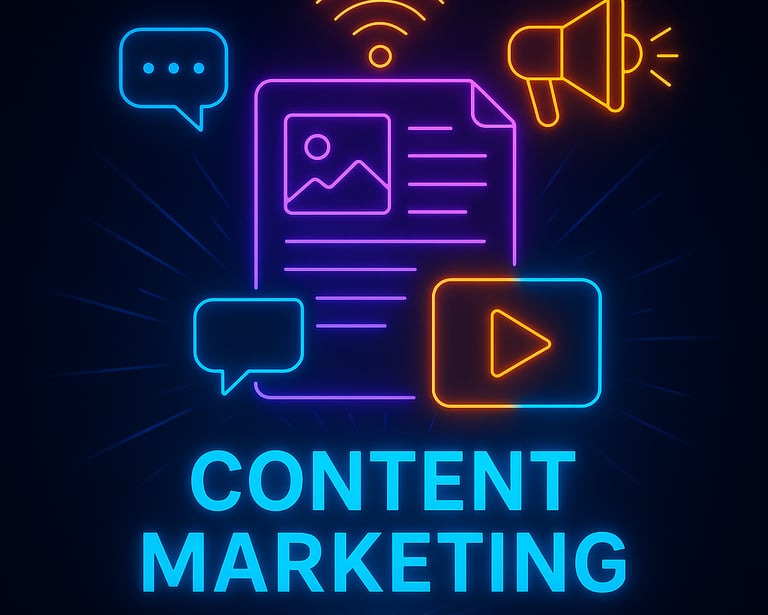 a neon - lit neon - lit neon - lite content marketing content marketing content