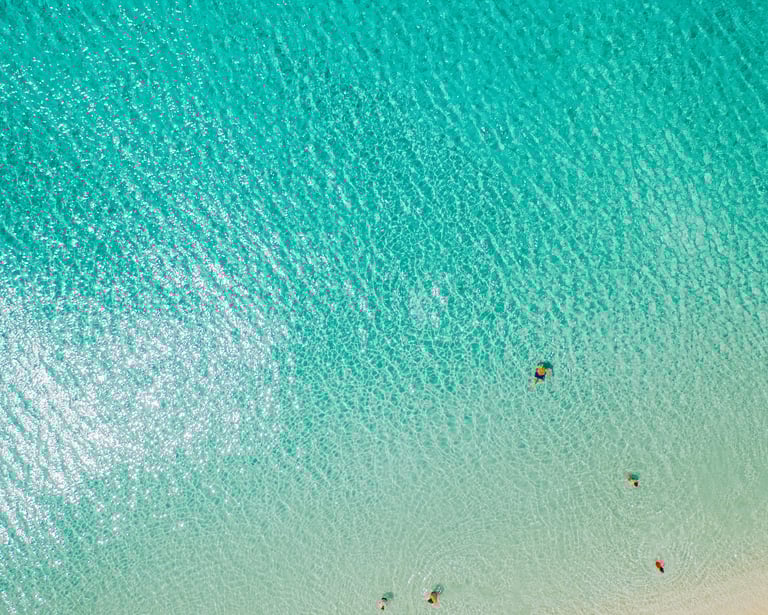 crystal clear sea in Agios Prokopios