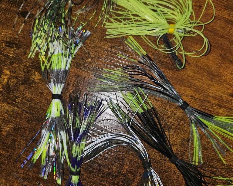 Assorted fishing skirts