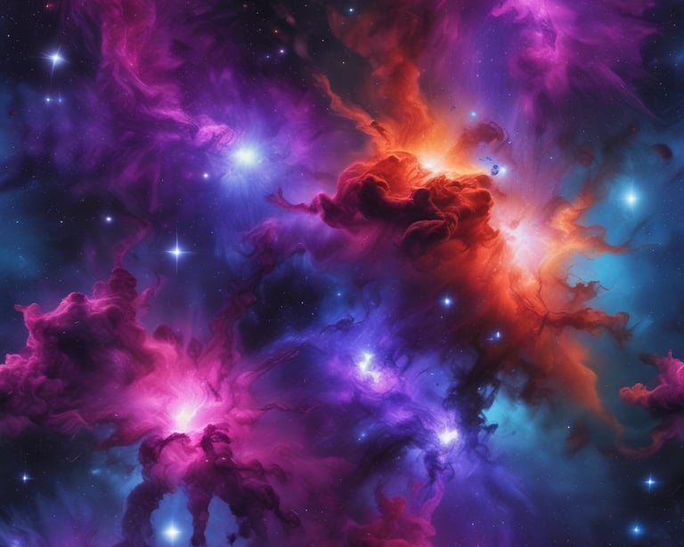 Sfondo galassia nebula viola brand identity Supernova Lab streetwear