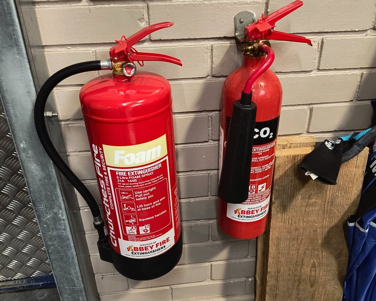 An Abbey Fire Foam and CO2 Extinguisher