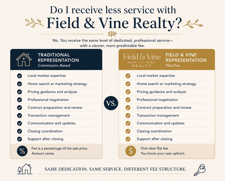 Full-service flat fee real estate representation checklist