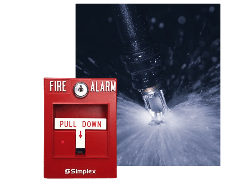 a fire alarm alarm clock and a fire hydrant