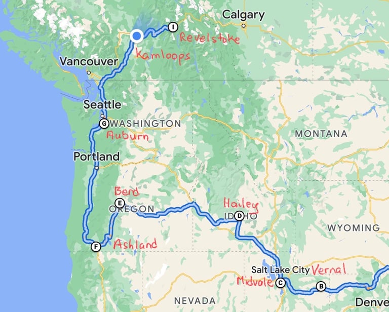 Drive Longmont to Revelstoke