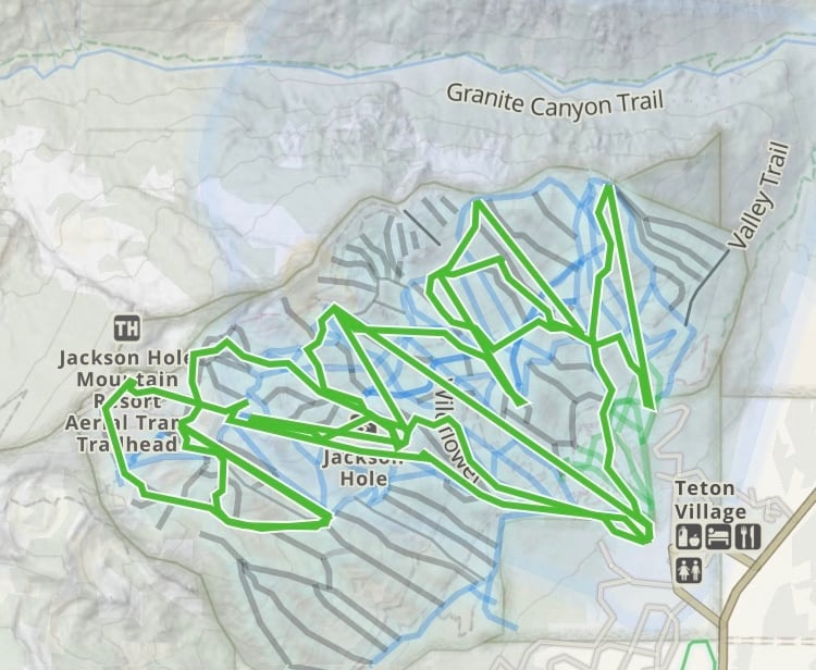 Lance track at Jackson Hole