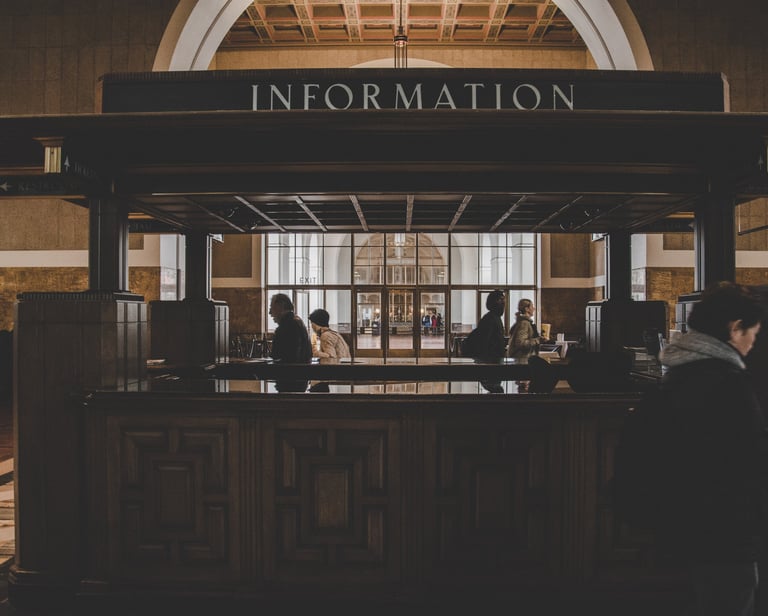 a public information booth