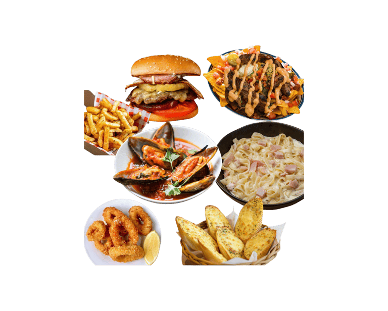 Family Meals Kenwick featuring burgers pasta loaded fries snacks and sharing platters