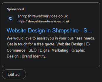 google ad campaigns at shropshire web services
