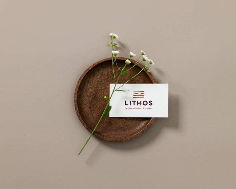 Logo - carte de visite - Lithos - Poterie - Amy Atelier Graphique