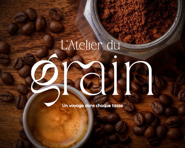 Logo - Identité visuelle - café - L'atelier du grain- Amy Atelier Graphique
