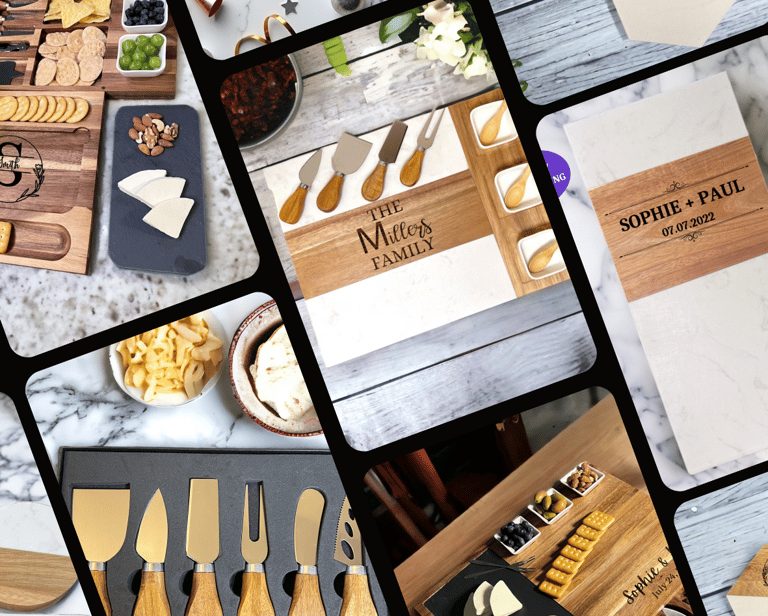 a collage of a variety of personalized gifts