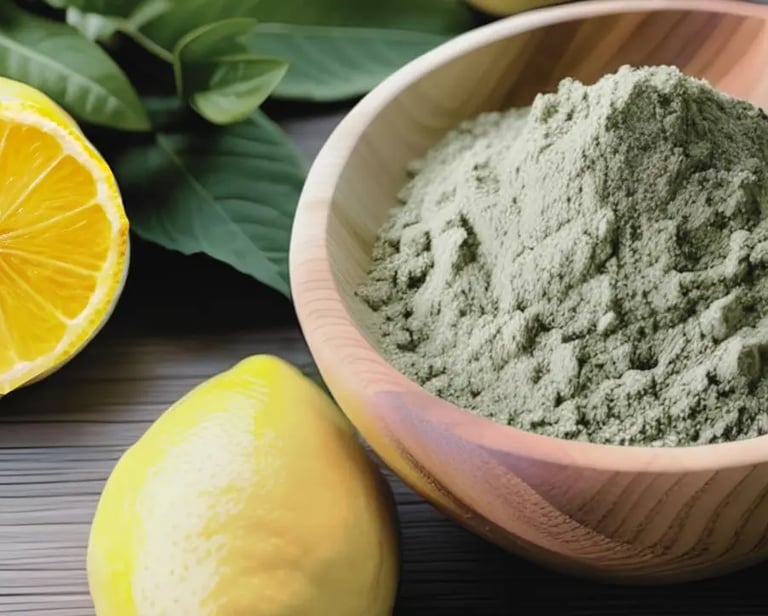 Masque argile verte et citron