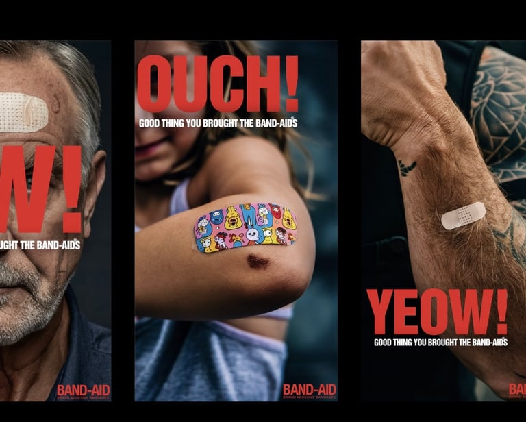 a man with a bandage on his arm and a bandage on his arm