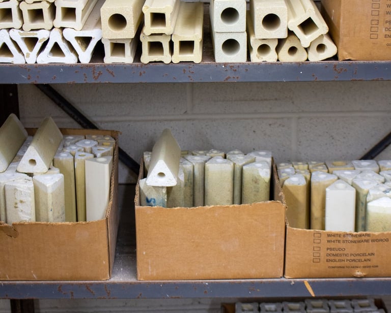 Images of kiln posts.