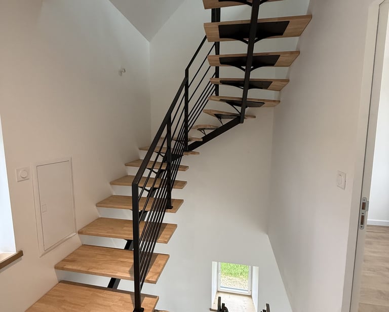 escalier quart tournant