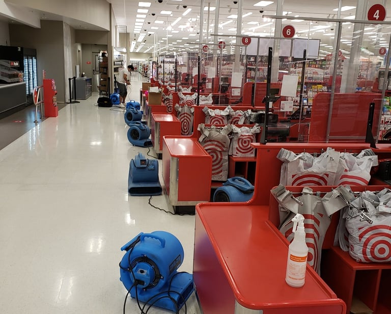 Commercial Water Remediation-at-a-target-business-store