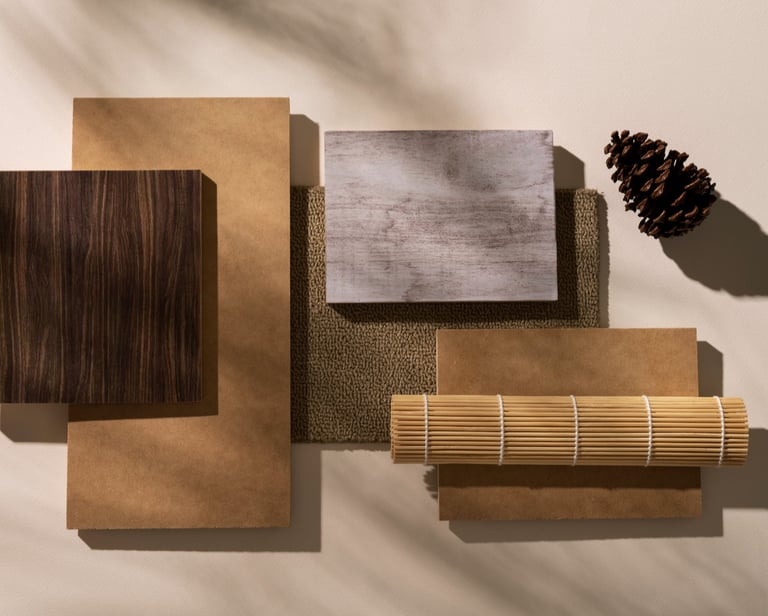 mood boards and material selection as part of interior design in Dubai