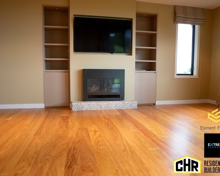 Flooring project living room after - CHR Builders