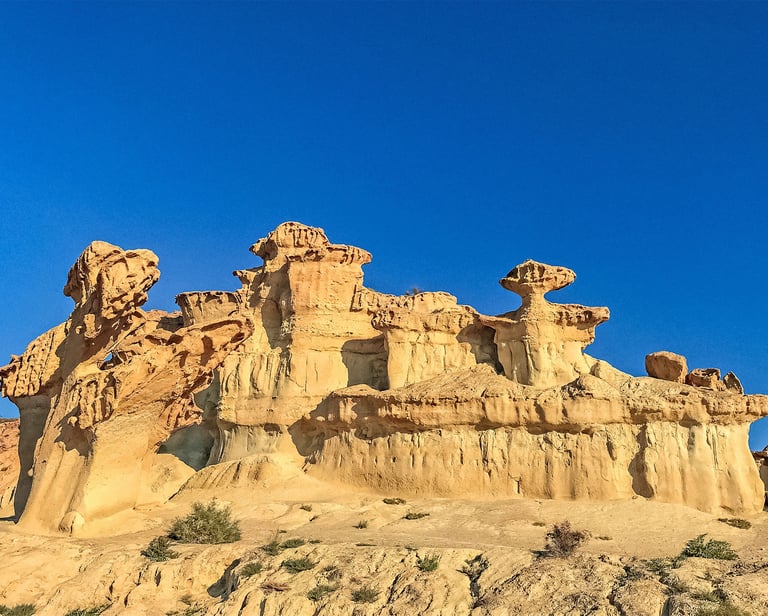 The erosional formations of Bolnuevo, very close to the Port of Mazarrón. Photo by smdelacolina.