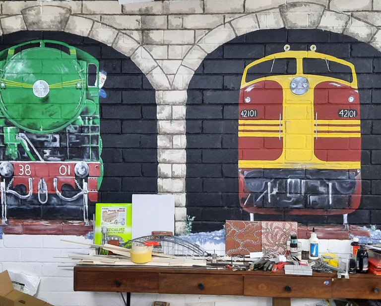 A mural painted by one of our members