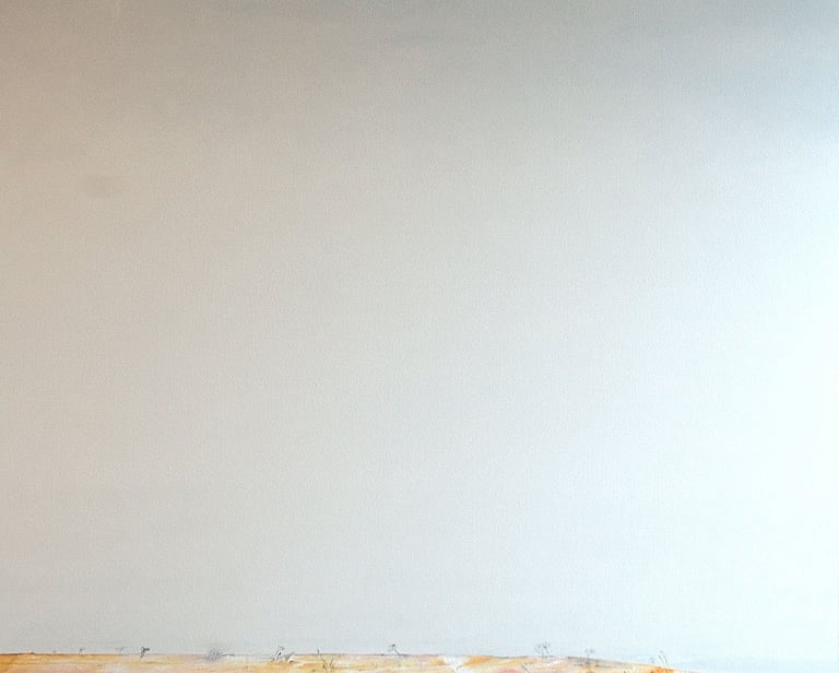 Larger Lonely Landscape. Oil on canvas. 2023. 122 x 122 cms.