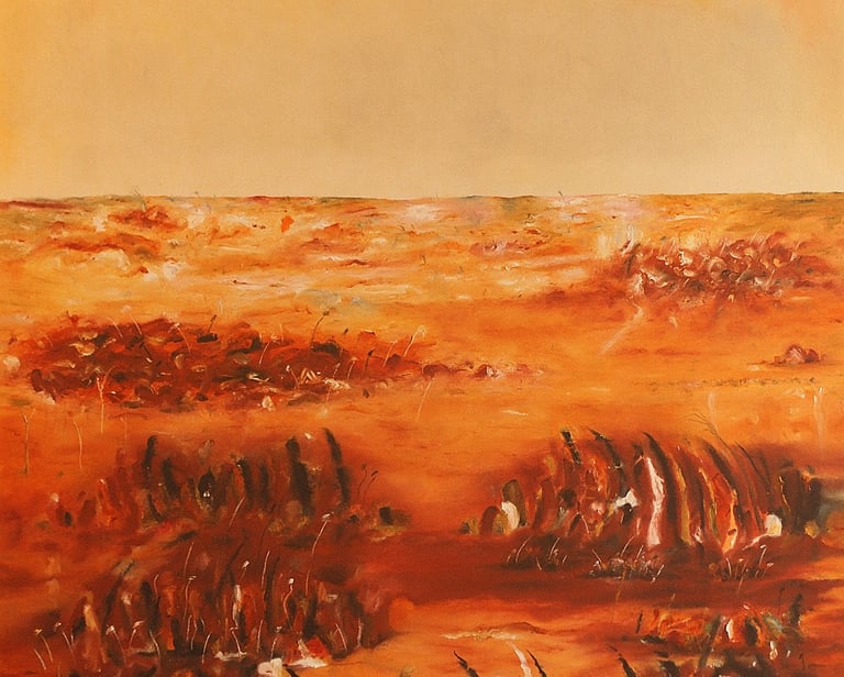 Landscape 12. Oil on canvas. 2023. 122 x 122 cms.