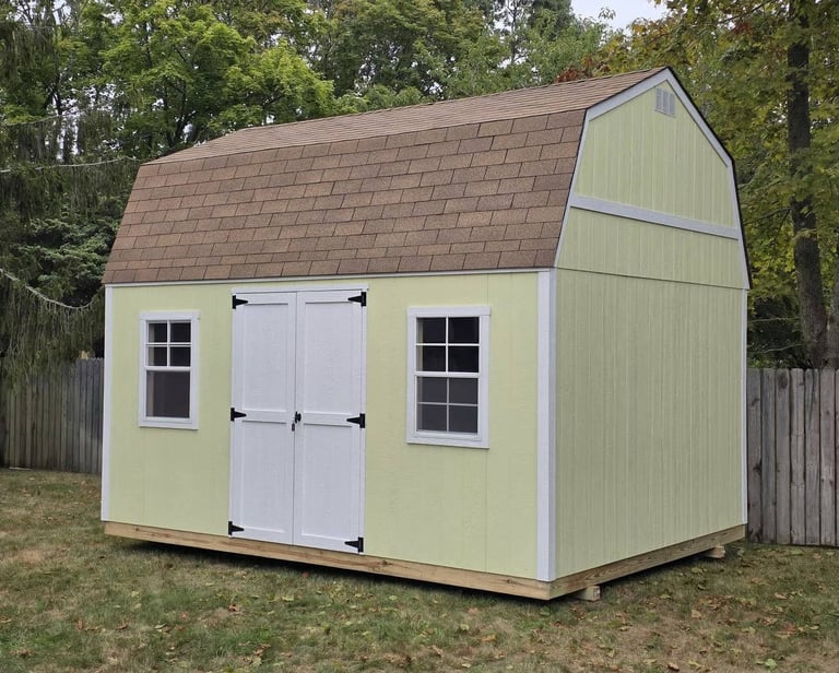custom barn style shed built on-site in Middleborough, MA