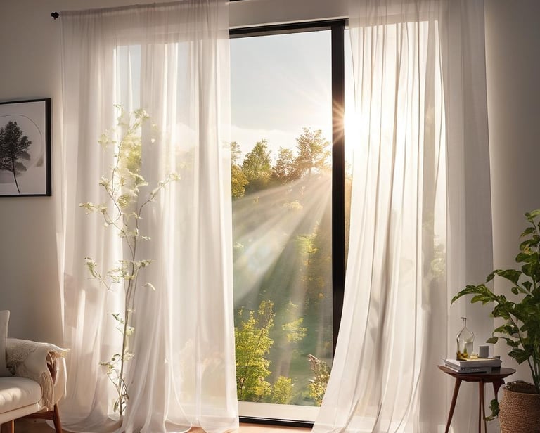 Dieninės užuolaidos ant lango