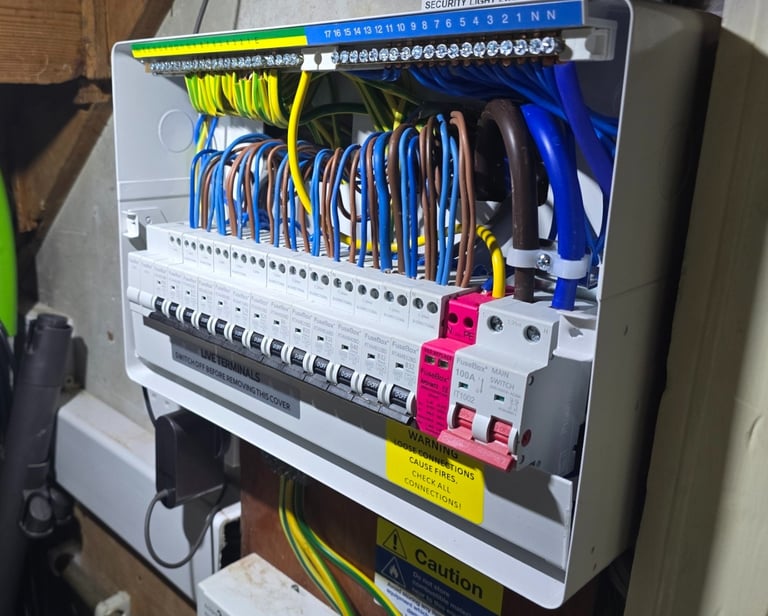 RCBO Consumer unit with integral SPD